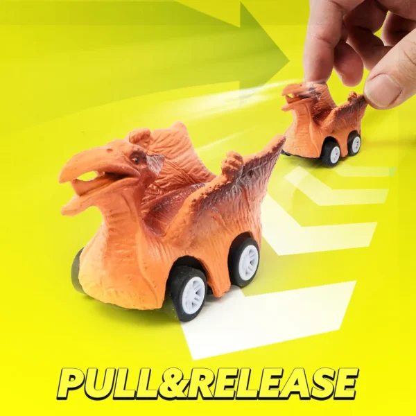 JOYIN 13-in-1 Dinosaur Truck & Cars Set – Pull Back Cars for Kids 3-5 - Image 2