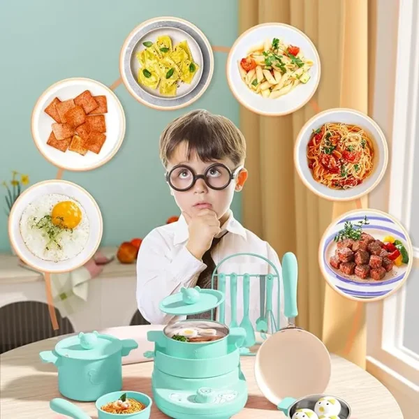 Kids Cooking Set – Real Tools & Apron for Ages 8–12 (Green) - Image 7