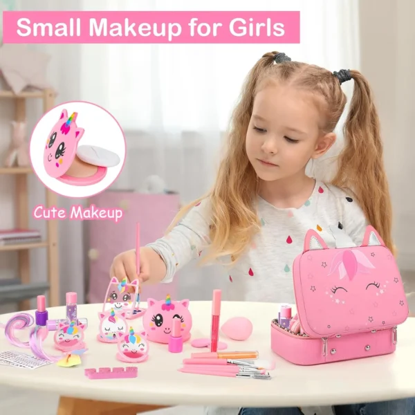 Kids Washable Makeup Kit – Real Set for Girls 3-12, Birthday & Christmas Gift - Image 4