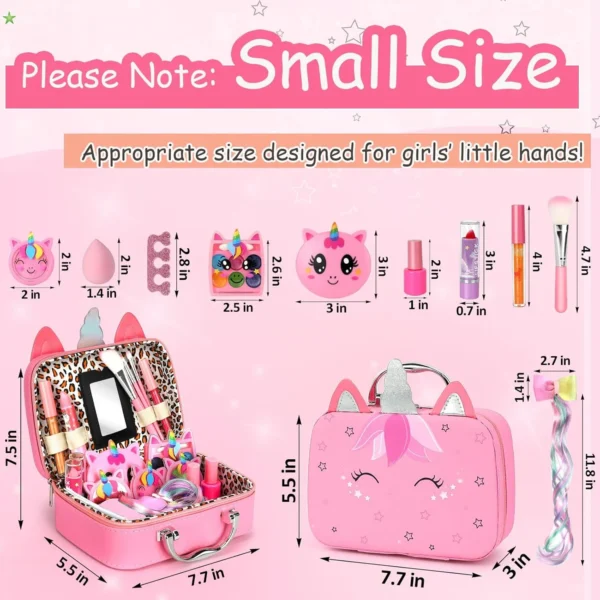 Kids Washable Makeup Kit – Real Set for Girls 3-12, Birthday & Christmas Gift - Image 5