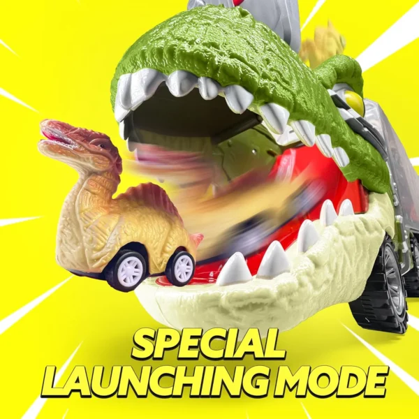 JOYIN 13-in-1 Dinosaur Truck & Cars Set – Pull Back Cars for Kids 3-5 - Image 5